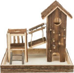 TRIXIE Birger Playground | Fából készült játszótér egerek és hörcsögök részére - 36x33x26 cm (61642)