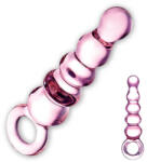 Gläs - dildo anal din sticlă cu perle (roz) (92541400005) Dildo