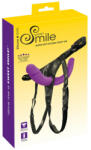 Sweet Smile SMILE - dildo dublu atasabil cu chilot (mov-negru) (05578200000) Dildo