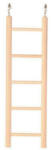 TRIXIE Wooden Ladder | Fa létra (5 fokos) díszmadarak részére - 24 cm (5812)