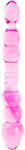 FeelzToys GLAZZZ Visuri Lucide - dildo de sticlă cu perle (roz) (93098300005) Dildo