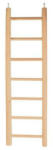 TRIXIE Wooden Ladder | Fa létra (5 fokos) díszmadarak részére - 45 cm (5818)