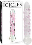 Icicles No. 7 - dildo din sticlă cu mărgele (05023080000) Dildo