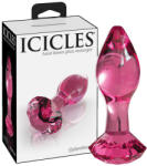 Icicles Nr. 79 - dildo anal conic din sticlă (roz) (05332030000) Dildo