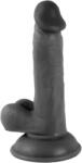 Mr. Rude Domnul Rude - dildo realist cu ventuză și testicule - 17 cm (negru) (6970270800133) Dildo