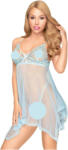 Penthouse Naughty Doll - rochie cu dantelă și tanga (albastru) - L/XL (4061504006369)