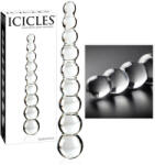 Icicles No. 2 - dildo din sticlă cu bile - transparent (05046450000) Dildo