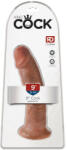 King Cock - dildou realist cu ventuză - 23cm - culoare natur închis (05419310000) Dildo
