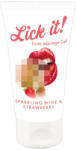 Lick it! Linge asta! - Lubrifiant comestibil 2in1 - sampanie-căpșună (50ml) (06257440000)