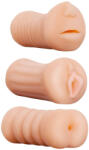 NMC XXX Set To GO Juicy (3 buc) - vagin artificial, gură, anus masturbator (05260530000)