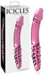 Icicles No. 57 - dildo dublu cu penis - sticlă - roz (05403660000) Dildo
