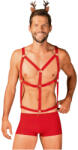 Obsessive Mr Reindy - costum de ren masculin (3 piese) - roșu - L/XL (93329700005)