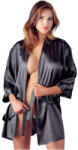 Cottelli Collection - kimono scurt din satin și dantelă (negru) - L/XL (27602741131)