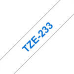 BROTHER szalag TZe-233, Fehér alapon Kék, Laminált, 12mm 0.47", 8 méter (TZE233)