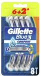  Gillette Blue3 Comfort Eldobható Férfi Borotva, 6+2 Darab - bevasarlas
