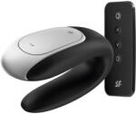 Satisfyer Double FUN vibrator pentru cuplu Black 9, 2 cm Vibrator