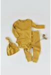 BabyCosy - Set 3 piese: body cu maneca lunga, panataloni lungi si caciulita din bumbac organic si modal - Sofran, Baby Cosy (Marime: 6-9 luni) (BC-CSYM22505-6)