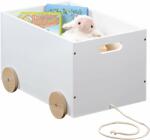 KESPER Box na hračky s kolečky, bílý 50 × 35 × 30 cm