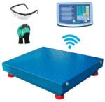 LIDER WI-FI elektronikus mérleg, maximális súly 300 kg, LCD kijelző, kék (FAG-415MX)
