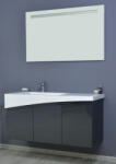 TMP SMYRNA 120 fali fürdőszobabútor - ANTRACIT - Akrivit öntött márvány mosdókagylóval 120 cm (400510)