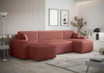  Veneti RADANA U-alakú kényelmes kinyitható kanapé - lazacszín