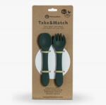  PETITE&MARS Szilikon evőeszközök TAKE&MATCH- Misty Green zöld 6 m+