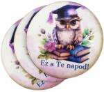 Nyomtatott fa tábla - Ez a te napod! kerek táblák 3db