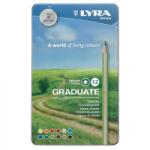 LYRA Creioane colorate 12 culori/cutie metalica Graduate Graphite LYRA (13779)