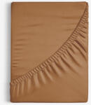 Goldea cearceaf de pat 100% bumbac cu elastic - maro scorțișoară 140 x 200 cm