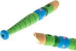 Inlea4Fun Flaut din lemn pentru copii 20 cm - albastru/ verde (IA-KX6216) Instrument muzical de jucarie