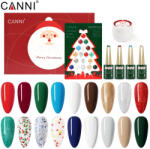 Canni Kit oja semipermanenta Canni, colectie de Craciun, 17 culori, 1 gypsum gel, Catalog culori