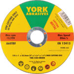 YORK Abrasives 125x1x22.23mm A60tbf Inoxvágókorong, T41 (yrk2304800k)