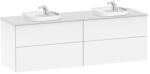 Roca Beyond 4 fiókos 1600 mm-es mosdószekrény 2 pultba építhető mosdóhoz fényes fehér színben (A851419806)