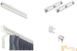  (6 szín 16 méret) Motivo egysoros függöny karnis szett (1méter). Függönytartó karnis mennyezeti tartóval - 01 Fehér