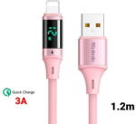 Mcdodo Cablu Digital HD Silicone Fast Charging USB la Lightning , 3A, 1.2m, Pink-T. Verde 0.1 lei/buc (CA-1911) - vexio