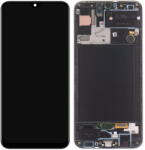 Samsung Piese si componente Display cu Touchscreen Samsung Galaxy A30s A307, cu Rama, Negru, Service Pack GH82-21190A (GH82-21189A)
