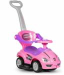 MULTISTORE Masinuta Ride-On pentru copii, Multistore, Deluxe Mega Car, volan cu clanxon, spatar si balustrade de protectie, maner de ghidare, suport picioare, element anti-rasturnare, Roz