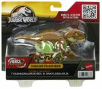 Mattel Jurassic World Fierce Changers Double Danger Dinozaur Transformabil Tyrannosaurus Rex Si Ankylosaurus Maro (mthlp05_hlp06) - babyneeds Figurina