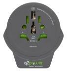Q2 Power utazóadapter "World to Europe USB" (1.100110-TH)