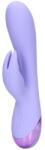 Loveline Vibrator Smooth Silicone Rabbit Vibrator, 10 Moduri Vibratii, USB, 20 cm, Mov Vibrator