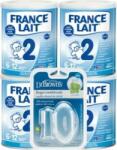 France Lait 2 lapte de continuare pentru sugari de la 6-12 luni 4x400g + periuta de dinti (IP2762)