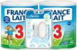 France Lait 3 hrană cu lapte pentru a susține creșterea copiilor mici de la 1 an 2x400g + perie (IP3566)