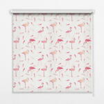  COLORAY. HU Ablak roló Flamingos és tollak Sötétítő redőny (gumi bevonattal) 150x140 cm
