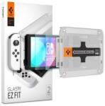 Spigen AGL03829 Nintendo Switch Oled Spigen GlastR EZ Fit edzett üveg képernyővédő fólia, felhelyezést segítő kerettel, 2db-os csomag, átlátszó (AGL03829)