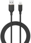  USB töltő- és adatkábel, Lightning, 120 cm, 2400 mA, Devia Jelly, EC630, fekete
