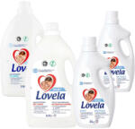 Lovela Baby Mosógél 2x 2900 ml színes és fehér (2x 32 mosás ) + 2x 2000 ml (66 mosás) öblítő