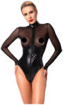 Noir - body lucios cu inserție transparentă - negru (26445501021)