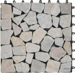 Mendler Mozaik lapos kültéri kő járólap (DIY), világos szürke 30*30 (1 db) (FA1002)