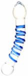 Passion Labs Double Spiral Dildo, Premium Glass, Transparent, 21 cm Dildo