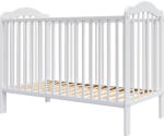 Hubners Patut copii din lemn Hubners Lizett 120x60 cm alb (PHLIZ12AL) - drool Lenjerii de pat bebelusi‎, patura bebelusi